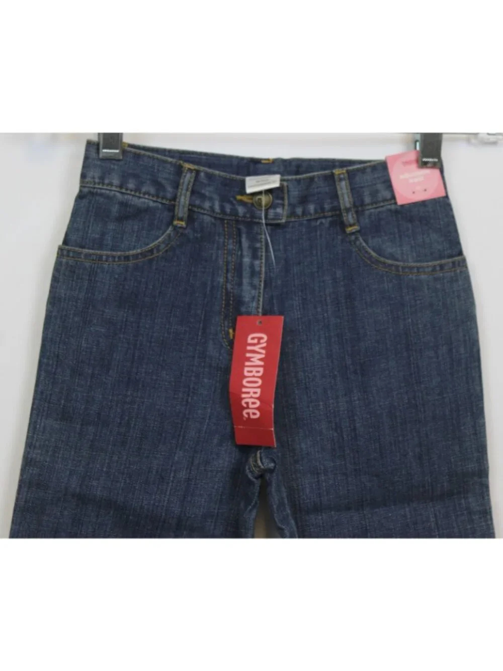 2008 Gymboree Tennis Match sz 4T Capri Jeans Applique Turtle Flower Adjust Waist